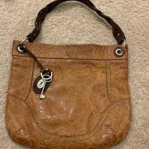 Fossil leather handbag.